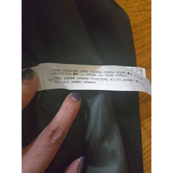 Zara Women's XL Black Open Front 3/4 Sleeve Career Work Office Blazer Jacket NWT - Picture 6 of 8